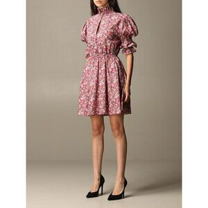 Philosophy di Lorenzo Serafini Puff Shoulder Dress in Red 2 Womens Floral
